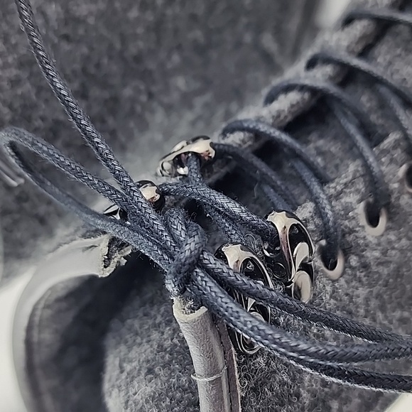 Eric Michael Caterina Waterproof Lace Up Grey Wool Blend  Ankle Boots Sz 36 / 6 - Picture 14 of 14